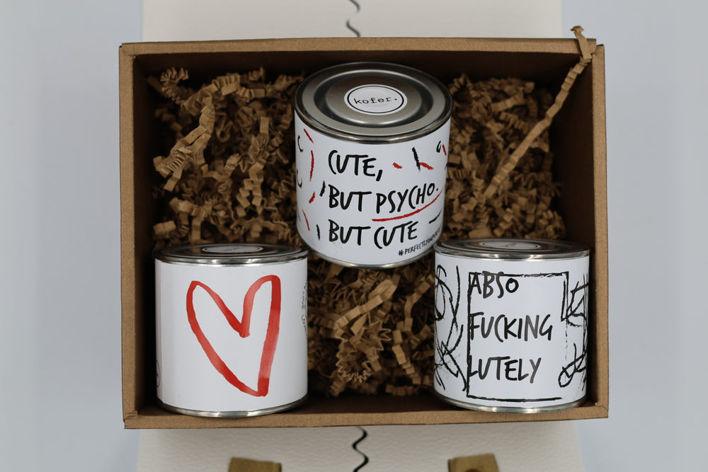 Giftset 4: Set van 3 Geurkaarsen in Geschenkverpakking