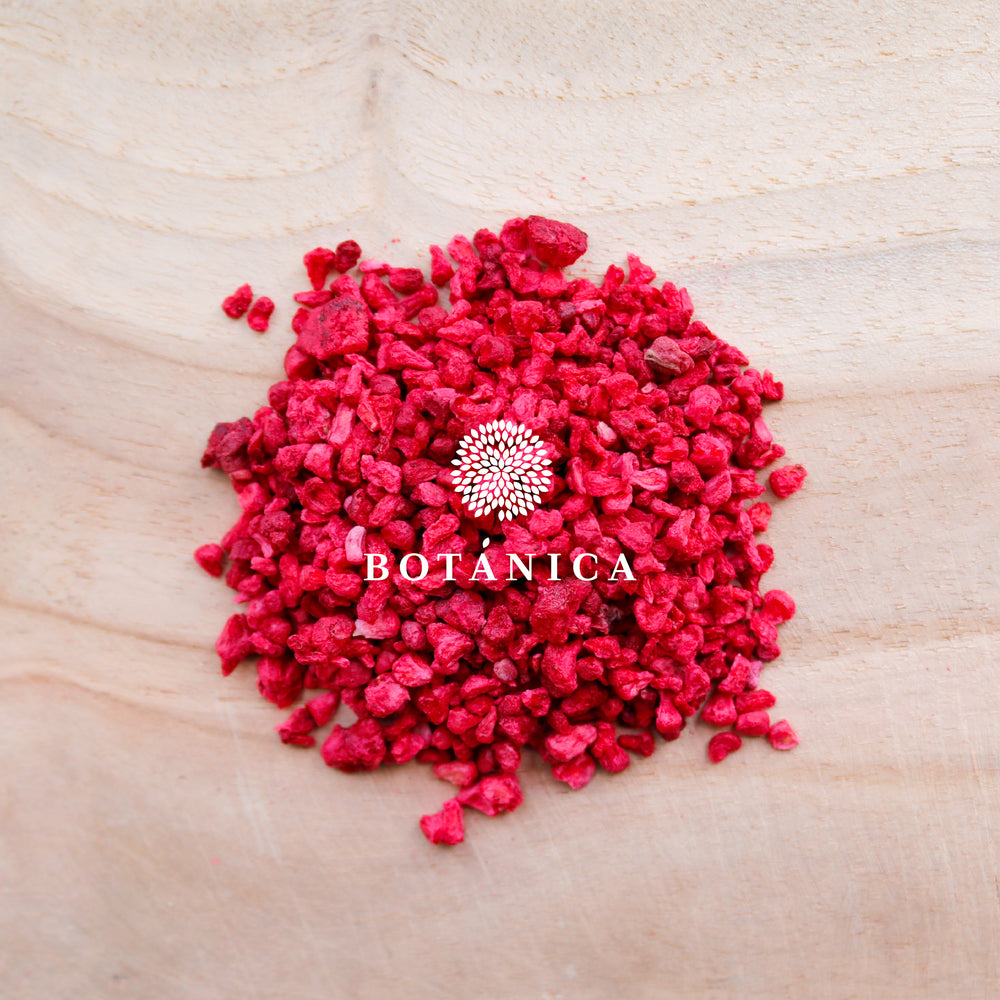 Dehydrated Raspberry Crumbles Botanica Raspberry Freeze Dried Crumble 35g – Botanicaspices